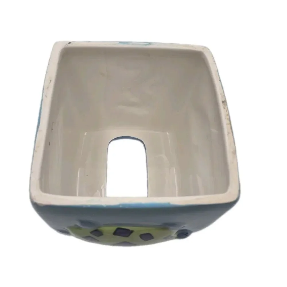 Blue Sea Life Ceramic Tissue Box Cover 6x6x6